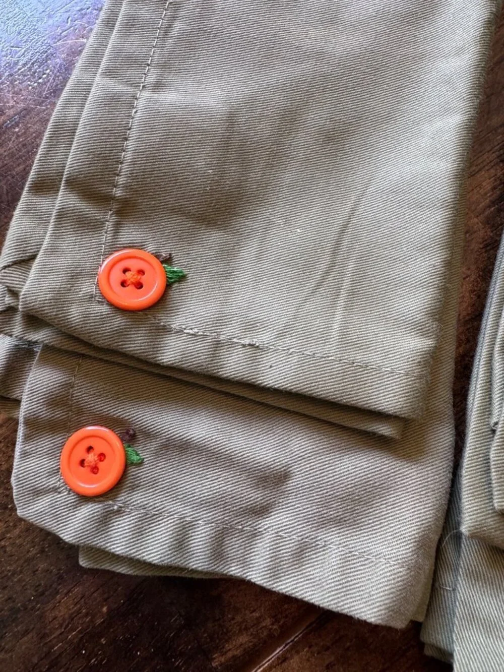 Custom Upcycled Napkin Set Fruit Button Embroidered Food Network Cloth Napkins